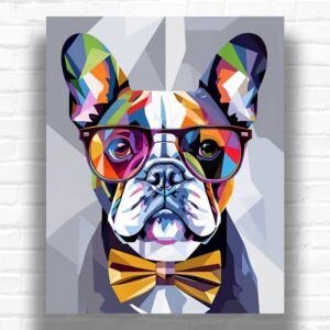 Geometric Bulldog - Paint by Numbers of Dogs