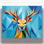 Geometric Deer - Deer Paint by Numbers Kits