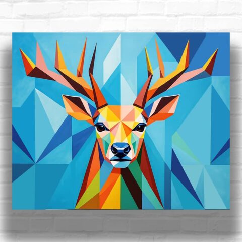 Geometric Deer - Deer Paint by Numbers Kits