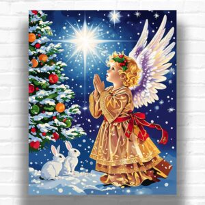 Heavenly Christmas Angel - Xmas Paint by Numbers