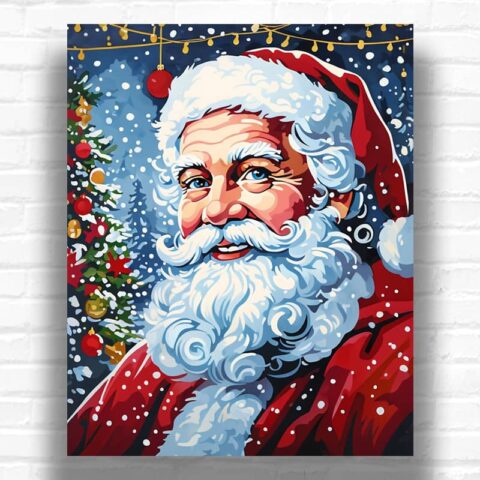 Jolly Santa Claus - Santa Claus Paint by Number