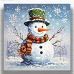 Jolly Snowman - Christmas Paint by Number Kit