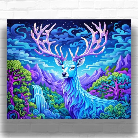 Mystic Deer - Stag Paint by Numbers