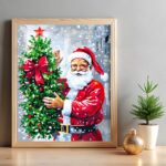 Santa Claus and Christmas Tree - Paint by Number Kit