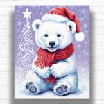 Santa Polar Bear - Christmas Paint by Number Kits