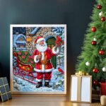 Santa with Cardinal - Paint by Number Kit