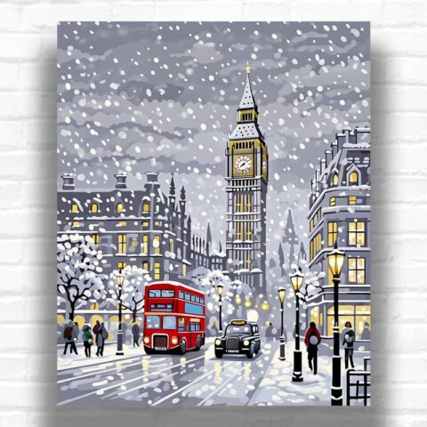 Snow of London - Paint by Numbers European Cities