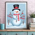 The Valentine Snowman - Paint by Number Kit