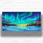 Winter Aurora Symphony - Aurora Borealis Paint by Numbers