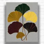 Ginkgo Fall Foliage - Paint by Numbers Leaves