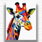 Giraffe Pop Art - Giraffe Paint by Number Kit