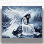 Sad Angel - Angel Paint by Number Kit